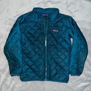 Patagonia Kids Teal Quilted Puffer Jacket